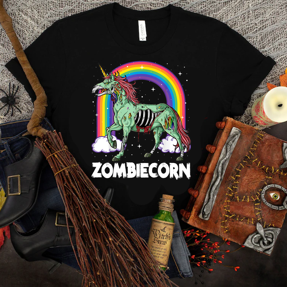 Zombiecorn Zombie Unicorn Halloween Gifts Men Women Rainbow T Shirt