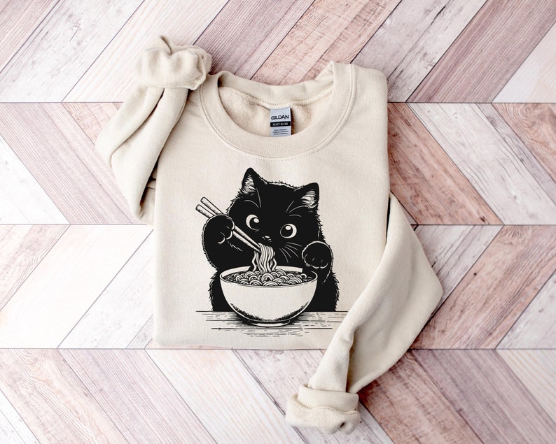 Cat Shirt Noodle Cat, Ramen, Cat Tee, Mom Gift