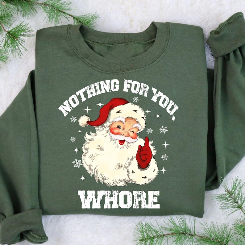 Christmas Joke Gift Funny Santa Hoodie, Adult Christmas Sweater
