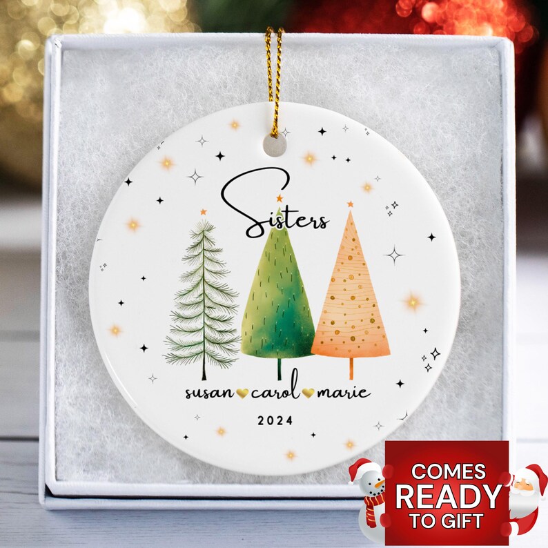 Sister Ornament Unique Christmas Gift for Three Sisters Sister Ornament Unique Christmas Gift for Three Sisters