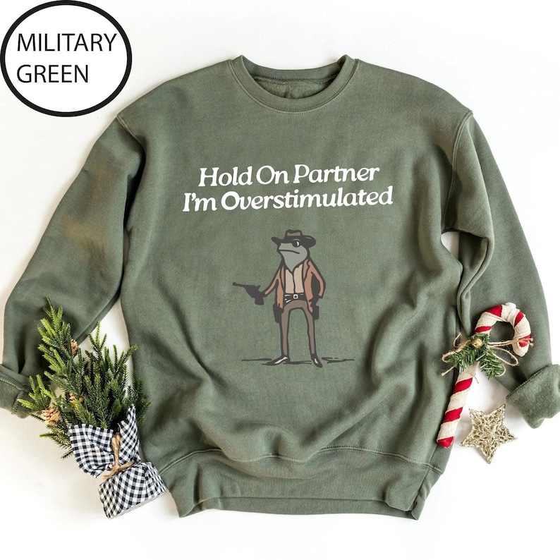 Cowboy Frog Sweatshirt Unhinged and Hilarious Animal Shirt